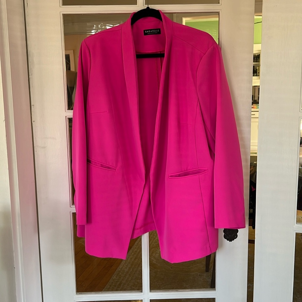 Barbie pink oversized blazer, US M/L